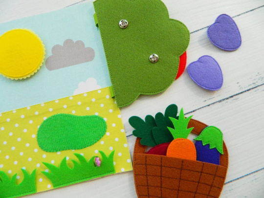 Quiet book PDF pattern, Garden and vegetable garden for toddlers 6 Quiet book PDF pattern, Garden and vegetable garden for toddlers - Image 6
