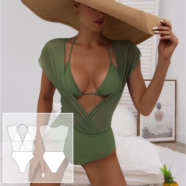 Swimsuit pattern. Sewing pattern. Bikini pattern PDF.