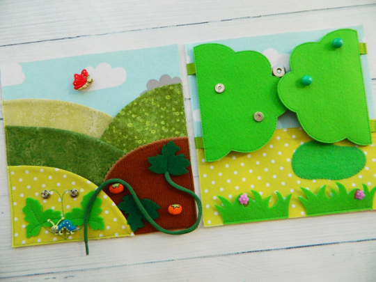 Quiet book PDF pattern, Garden and vegetable garden for toddlers 10 Quiet book PDF pattern, Garden and vegetable garden for toddlers - Image 10