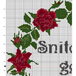 Wreath cross stitch pattern