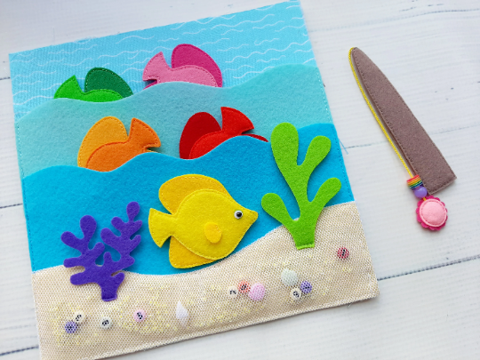 Quiet book PDF pattern, Felt book Template - Crealandia