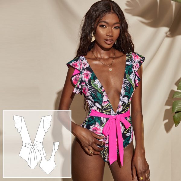 Swimsuit pattern. Sewing pattern. Bikini pattern PDF.