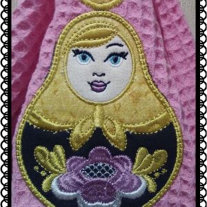 ITH design Digital embroidery Patterns Towel loops Matryoshka