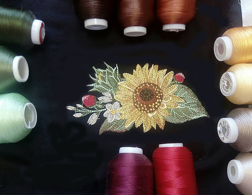 Machine Embroidery Design Patterns Sunflowers DIGITAL EMBROIDERY 4 Machine Embroidery Design Patterns Sunflowers DIGITAL EMBROIDERY - Image 4