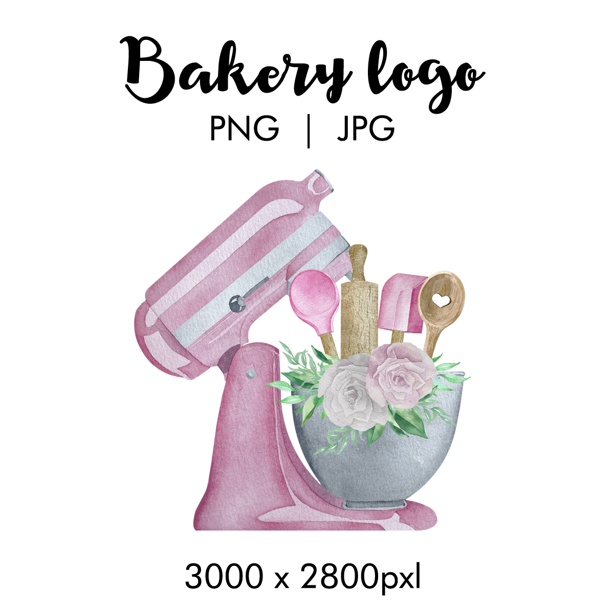 Floral Cake Bakery Logo design • Macarons and Mimosas