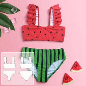 Baby swimsuit pattern. Sewing pattern PDF. Pattern Girl’s Swimsuit.