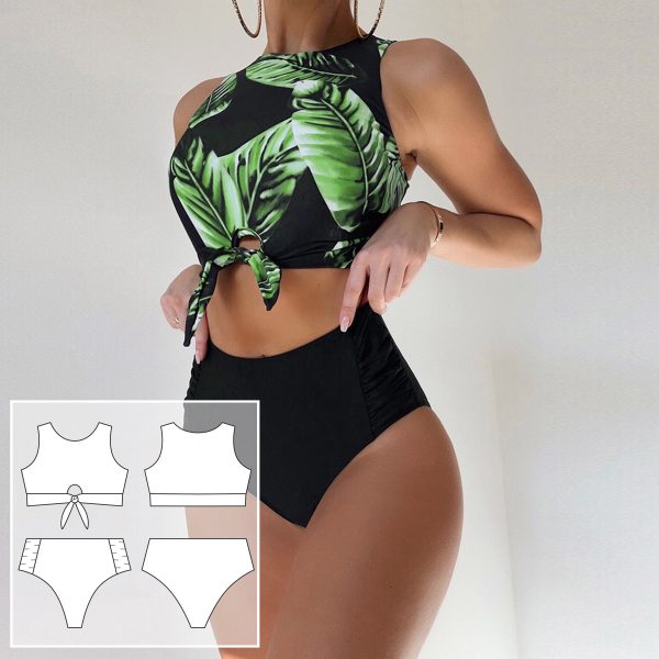 Bikini pattern. Sewing pattern. Swimsuit pattern PDF.