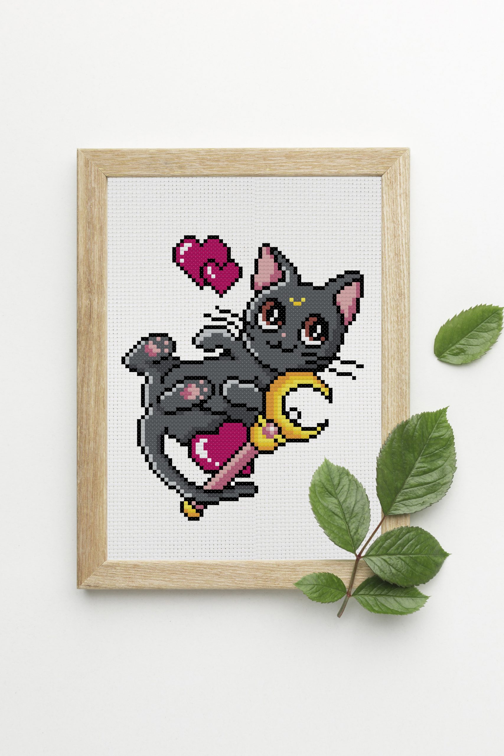 Black Cat Magnificent Mini Cross Stitch Pattern — Stitchnmomma