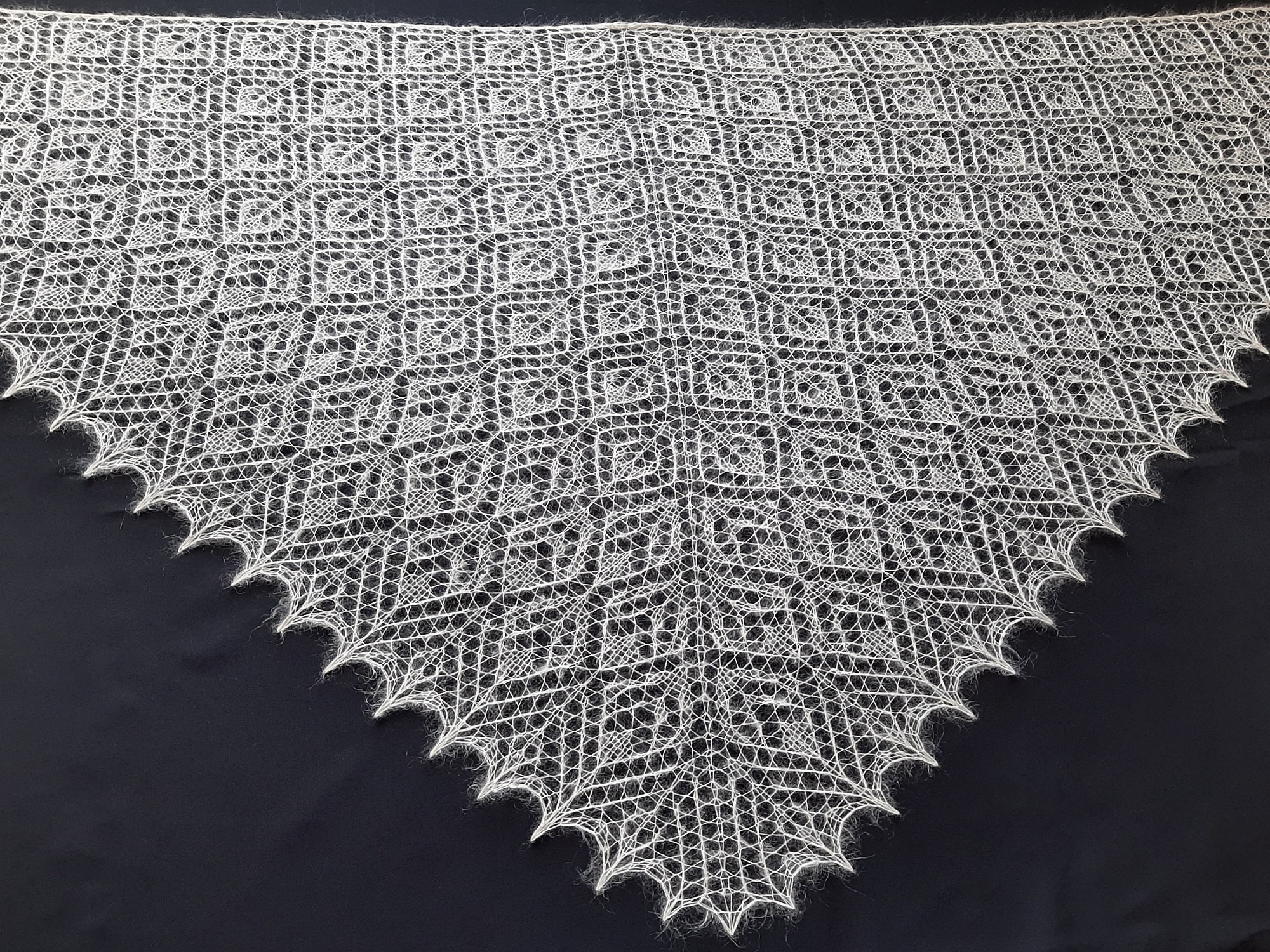 Triangle Shawl Knitting Pattern Simple Lace Shawl Design