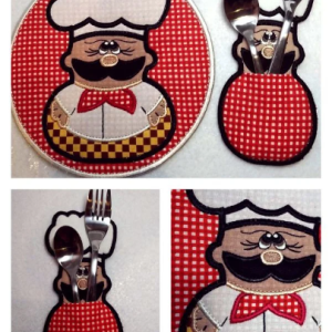 Embroidery ITH design Digital Patterns "case for cutlery"