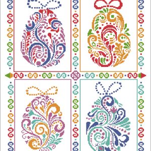 Cross Stitch Pattern Happy easter Simple PDF Instant Download 83