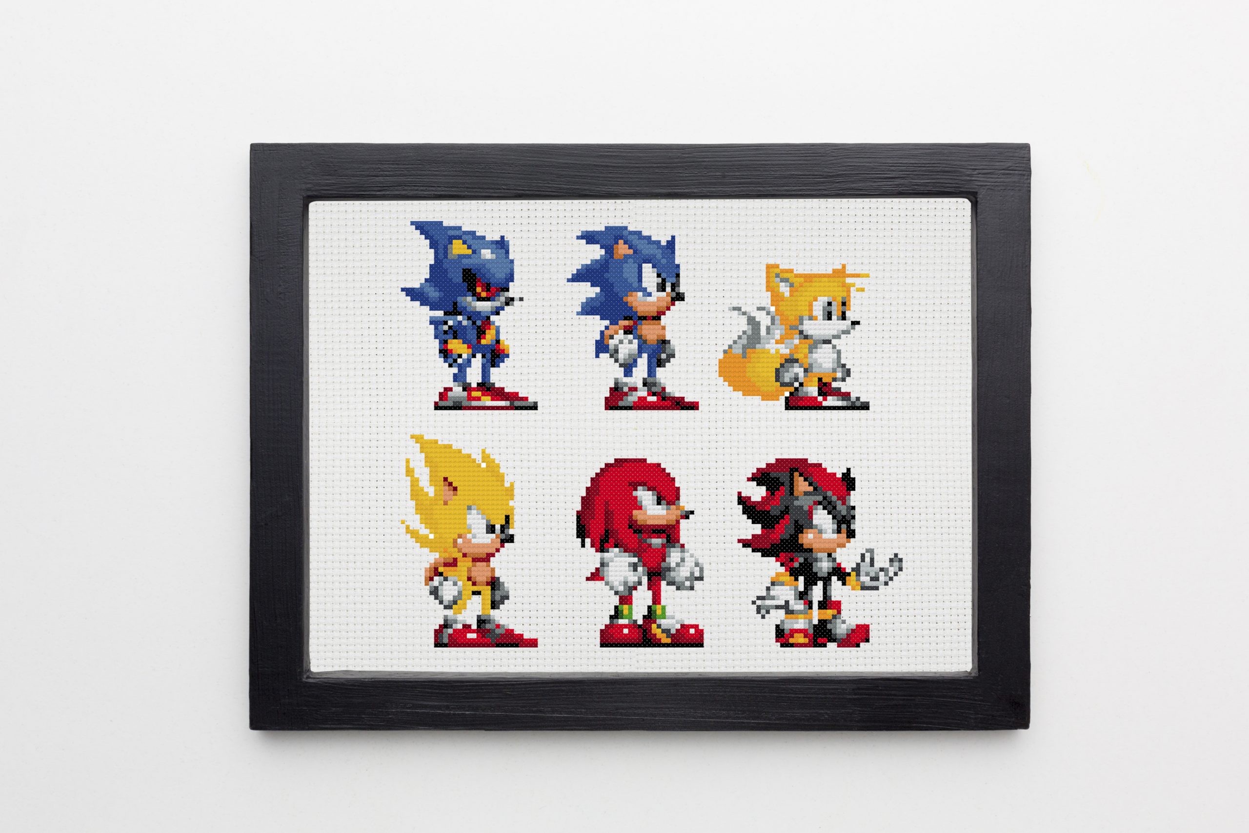 Sonic cross stitch. Sonic characters cross stitch pattern