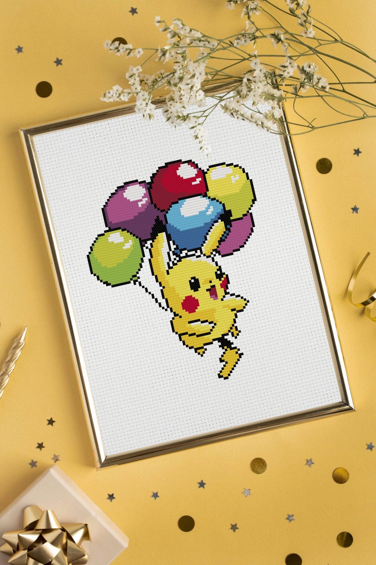 Pokemon Yellow Cross Stitch Pattern instant Download PDF 