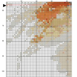 Fox cross stitch pattern