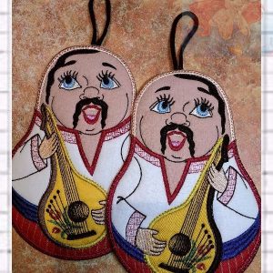 ITH design Digital embroidery Patterns " Nesting doll - Cossack "
