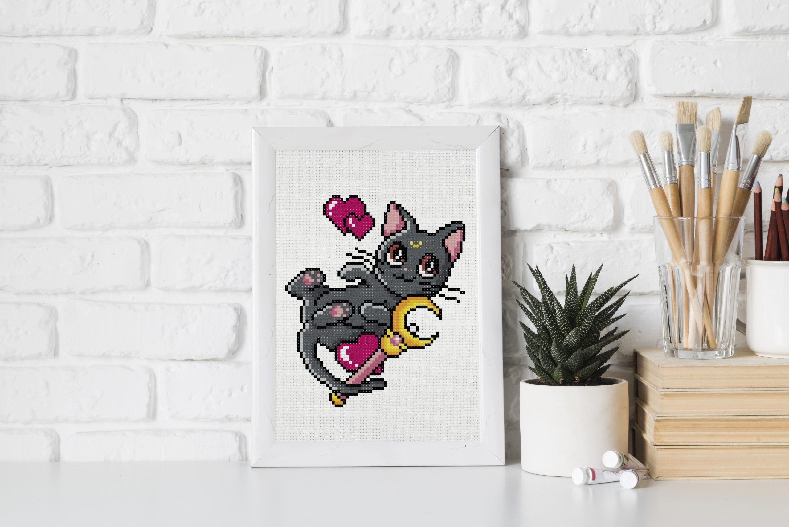 Sailor Moon Cat Luna Pixel Art – BRIK