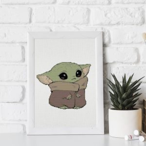 baby yoda cross stitch pattern PDF