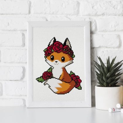 Fox cross stitch pattern PDF