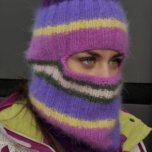 Knitted asseccory balaclava. Ski mask womens.