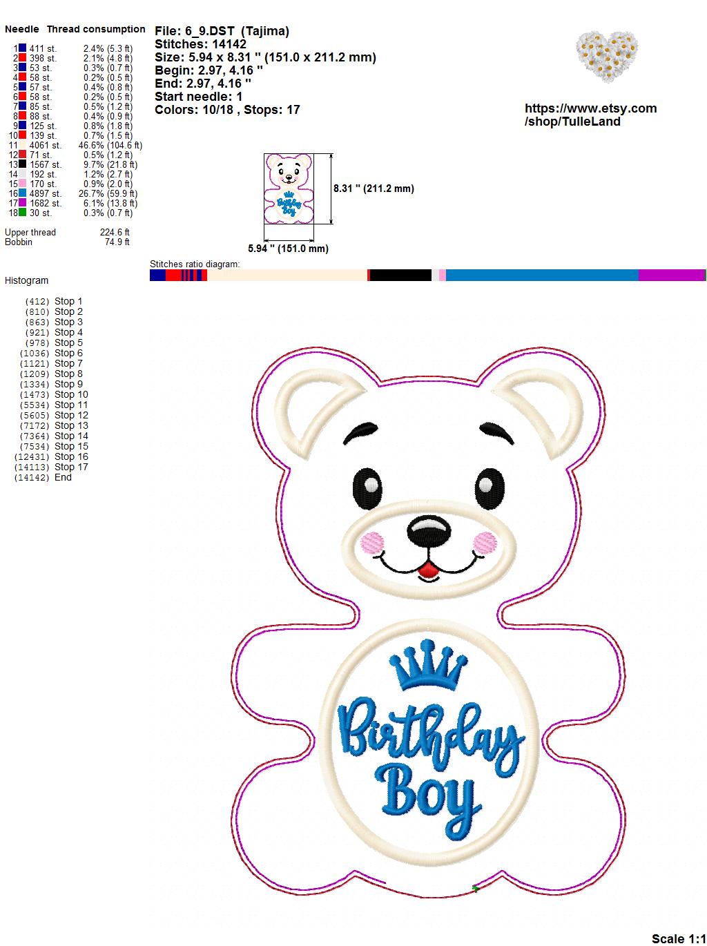 Bear stuffed toy In The Hoop Machine embroidery design 4 Bear stuffed toy In The Hoop Machine embroidery design - Image 4