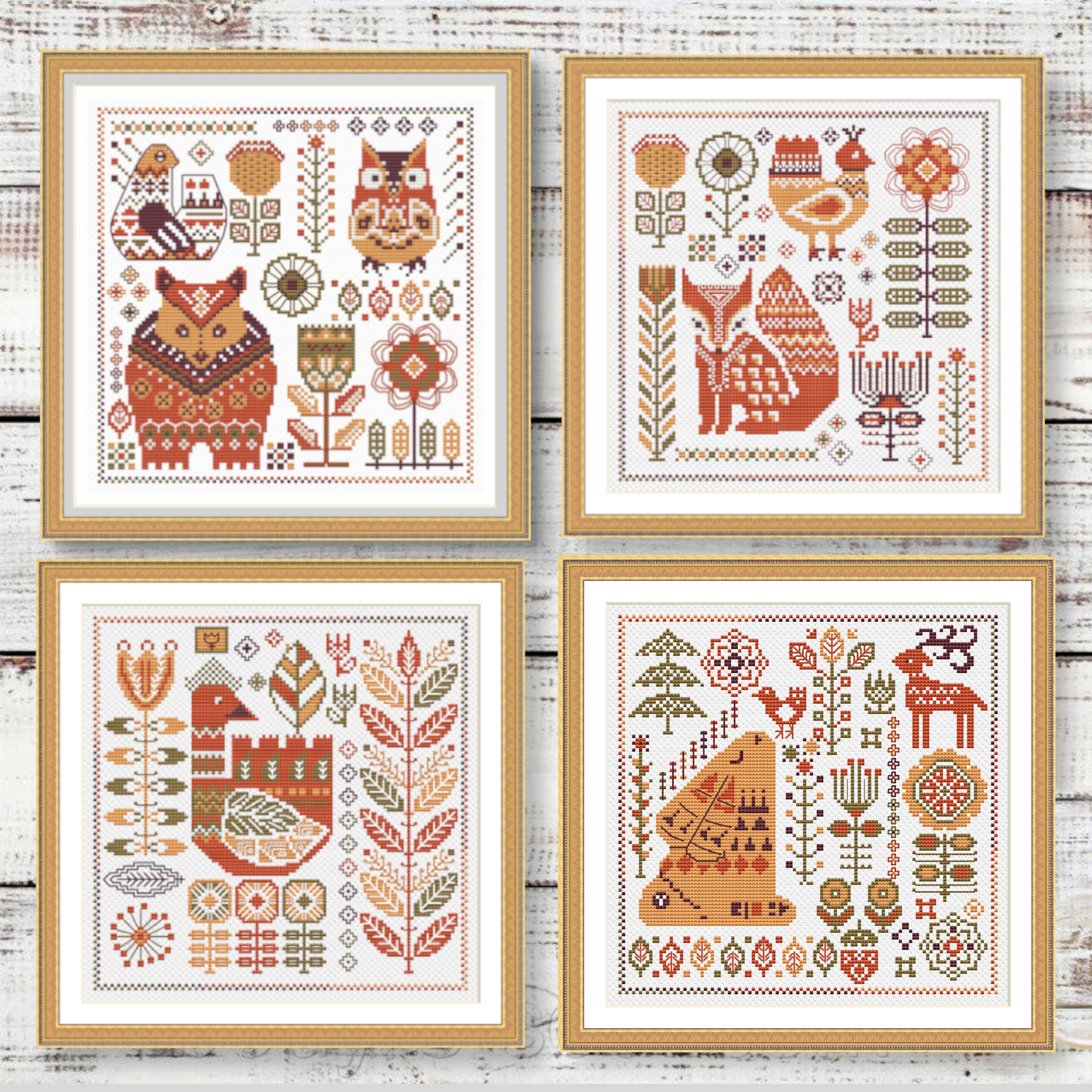 Andes Ode Cross Stitch Pattern - Set of 5