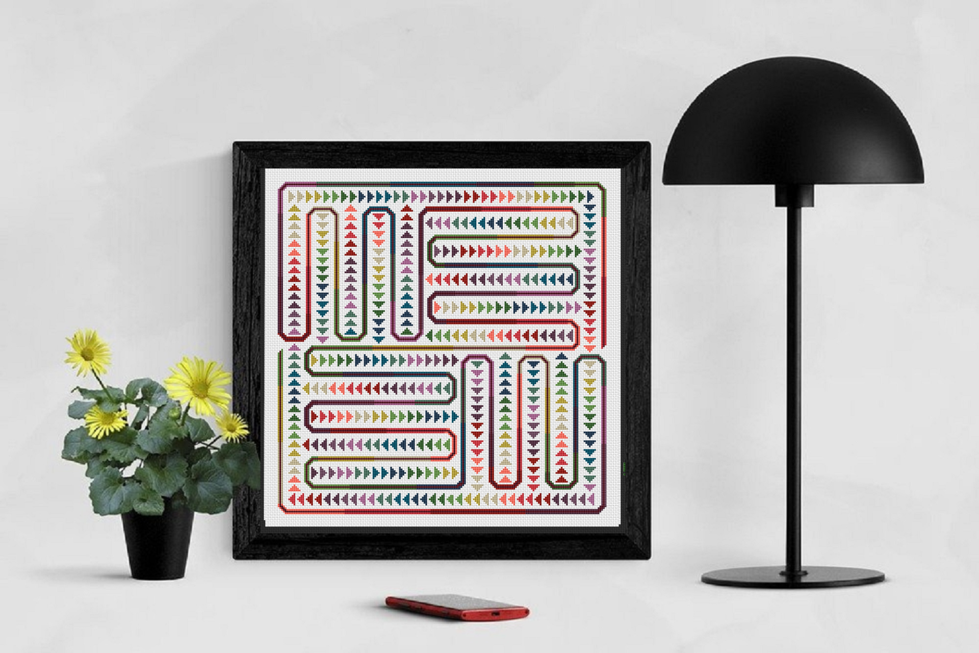 Patchwork for Cross Stitch Pattern Ornament - Abstract Maze 161-162 6 Patchwork for Cross Stitch Pattern Ornament - Abstract Maze 161-162 - Image 6