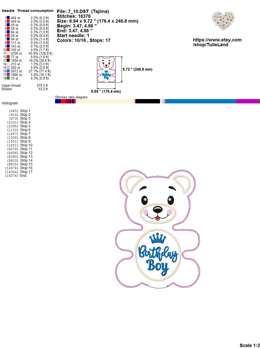 Bear stuffed toy In The Hoop Machine embroidery design 5 Bear stuffed toy In The Hoop Machine embroidery design - Image 5
