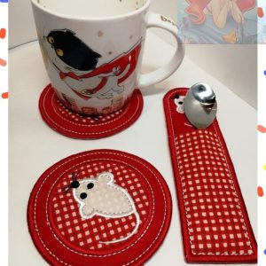 ITH design Digital embroidery Patterns Pot Holders Kitchen Decor