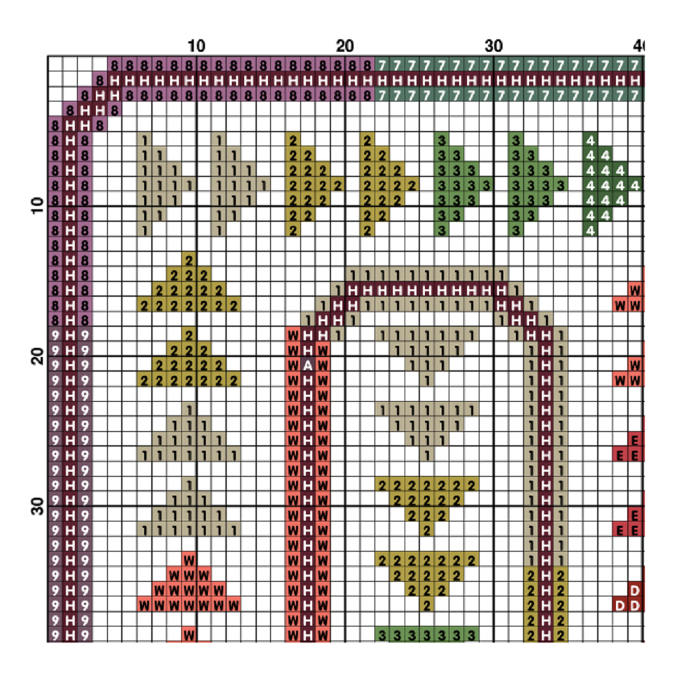Patchwork for Cross Stitch Pattern Ornament - Abstract Maze 161-162 8 Patchwork for Cross Stitch Pattern Ornament - Abstract Maze 161-162 - Image 8