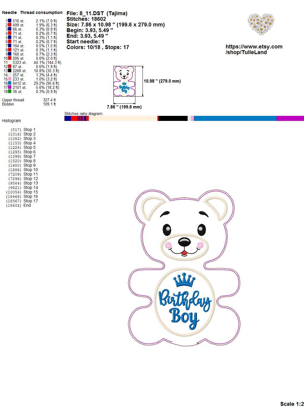 Bear stuffed toy In The Hoop Machine embroidery design 6 Bear stuffed toy In The Hoop Machine embroidery design - Image 6