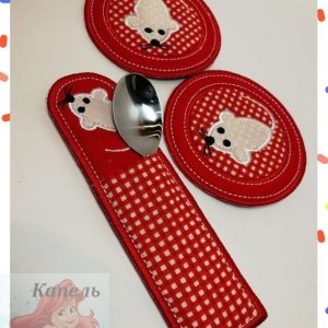ITH design Digital embroidery Patterns Pot Holders Kitchen Decor