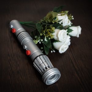 Darth Maul wedding bouquet lightsaber hilt