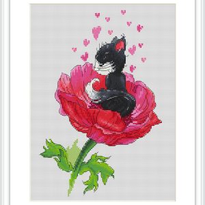 Anemone cross stitch chart