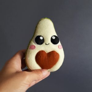 Avocado keychain felt pattern, kawaii toy or pillow plush stuffed