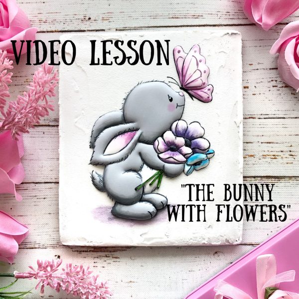 Video lesson - The bunny with flowers