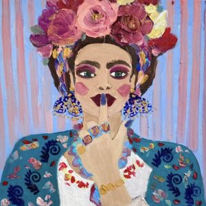 Frida Kahlo Woman portrait Fauvism oil painting Abstract art Famous