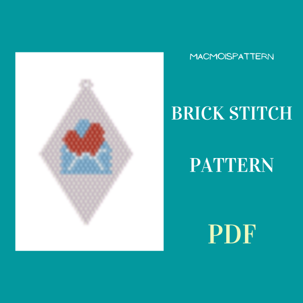 pattern for making beaded earrings or charm