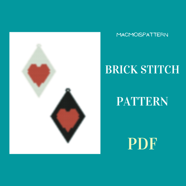 pattern for making beaded earrings or charm