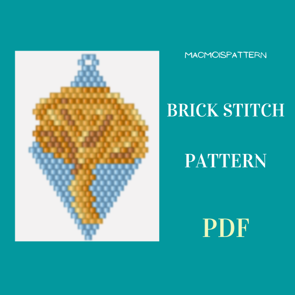 pattern for making beaded earrings or charm