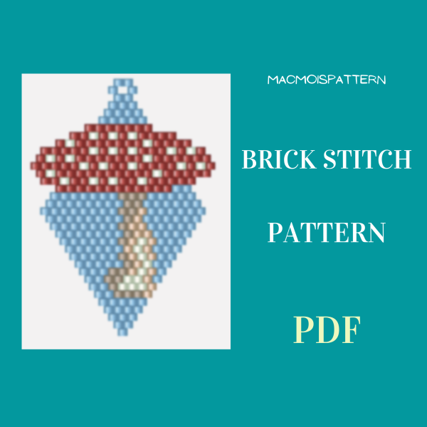 pattern for making beaded earrings or charm