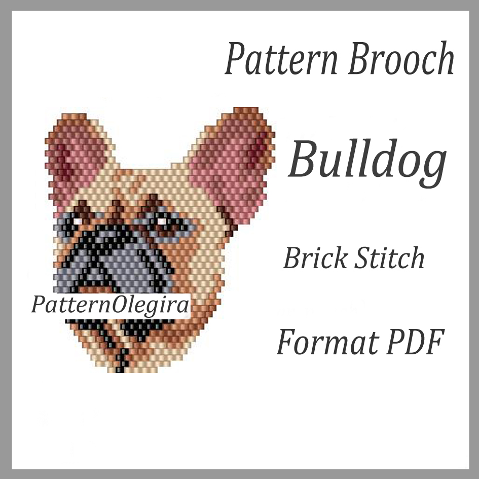 Dog 38 beading earrings Bead pattern dog Olegirabeadpatterns