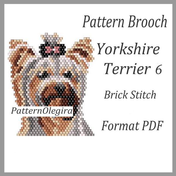 Bead pattern Brooch Yorkshire Terrier 6 PDF file