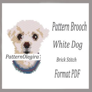 WHITE DOG bead pattern PDF file