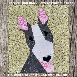 Cat heart Quilt Block PDF Pattern. Paper Piecing