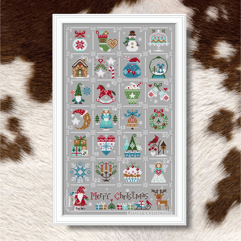 cross stitch chart*♥* Christmas : Calendrier de l'avent: modèle