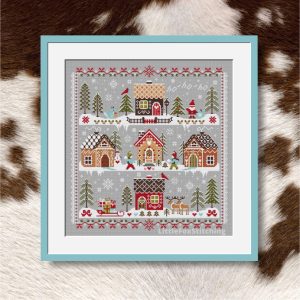 Home 913 Merry Christmas Gingerbread Village Cross Stitch Winter Sampler