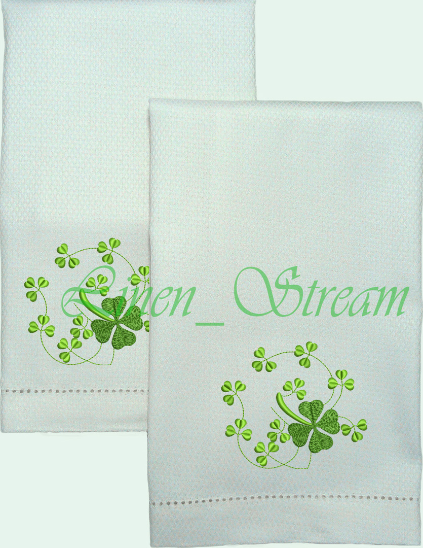 Clover napkins 1 machine embroidery designs 5 Clover napkins 1