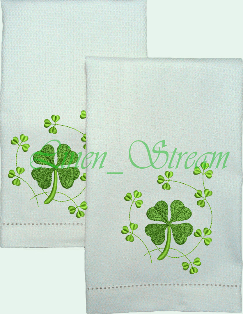 Clover napkins 1 machine embroidery designs 6 Clover napkins 1