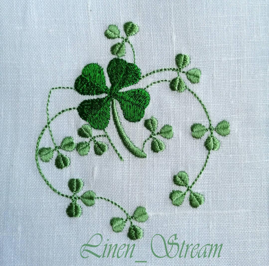 Clover napkins 1 machine embroidery designs 3 Clover napkins 1