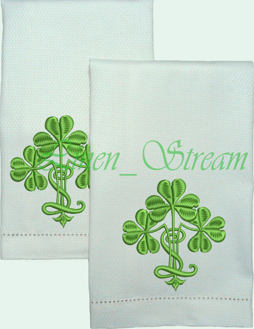 Clover napkins 2 machine embroidery designs 2 Clover napkins 2